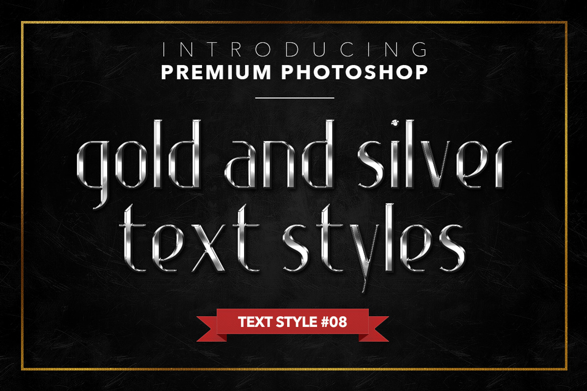 Gold & Silver #1 - 20 Text Styles, a Layer Style Add-On by Jonas Stensgaard (Photo 9 of 23)