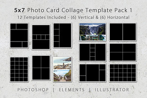 5x7 Photo Card Template Pack