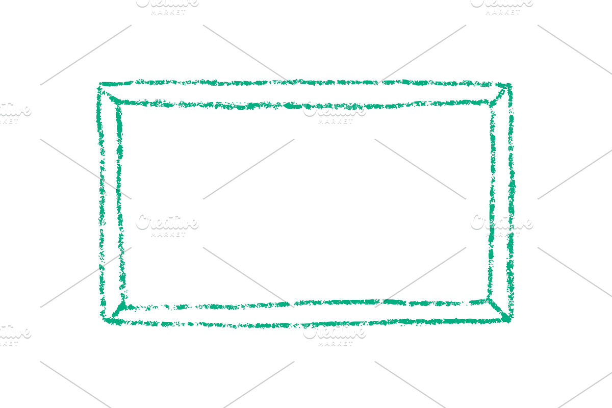 Crayon Chalk Doodle Scalloped Frames, an Object Graphic by Elena Pimukova (Photo 11 of 11)
