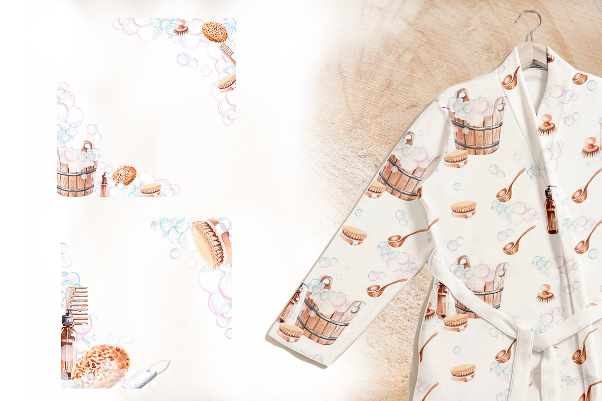 Bath and sauna accessories, a Decorative Illustration by SvetLana (Photo 12 of 15)