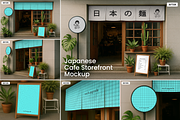 Japanese Cafe Storefront Mockup Sets, a Cups & Container Mockup by MockUpgrade (Thumbnail 1 of 13)