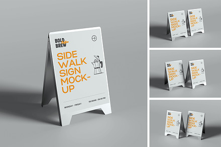 Sidewalk sign Mockup, a Product Mockup by xavier_studio