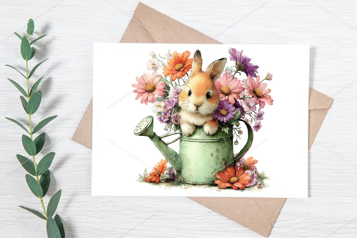 Whimsical Mother's Day Bunny Clipart, a Seasonal Illustration by Canvas Craft (Photo 6 of 7)