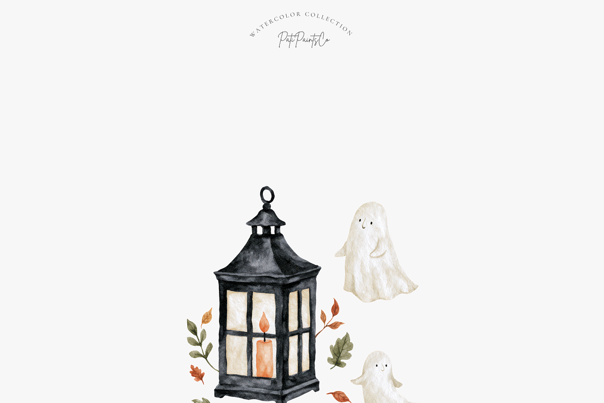 Watercolor Halloween Clipart Bundle, an Object Illustration by Pati Paints (Photo 4 of 11)