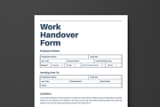 Work Handover Form Template, a Stationery Template by MightyDesign (Thumbnail 2 of 8)