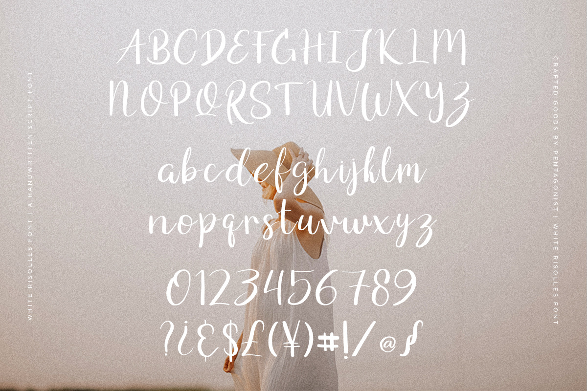 White Risolles | Handwritten Script, a Script Font by Pentagonistudio (Photo 9 of 10)