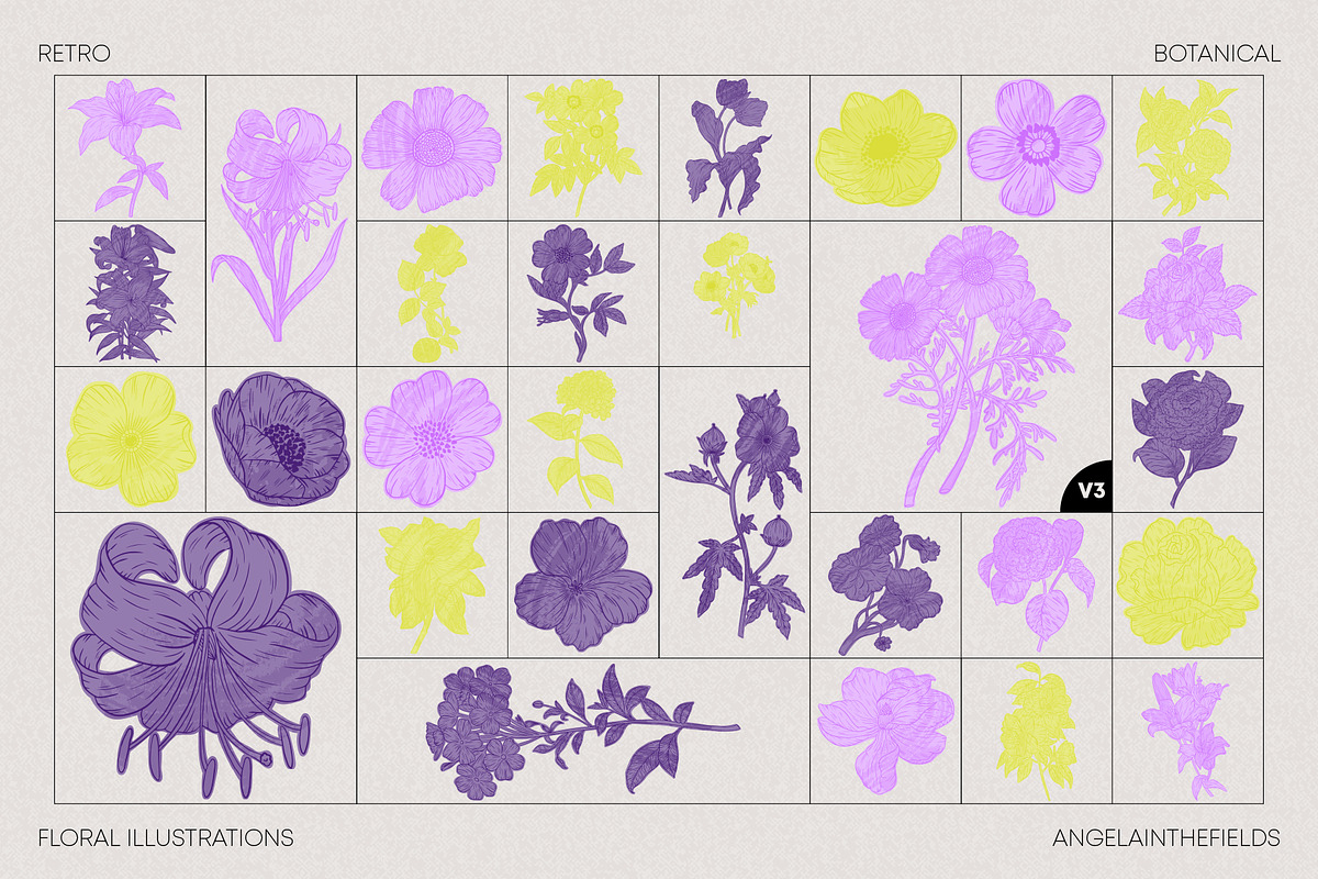 Flora Romantica Vector Florals, an Object Graphic by angelainthefields (Photo 8 of 12)