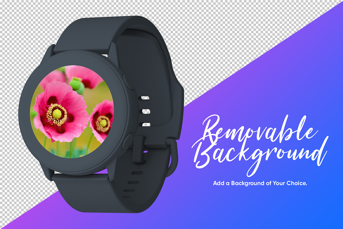 Samsung Galaxy Watch Design Mockup, an Android Mockup by illustrated (Photo 4 of 9)