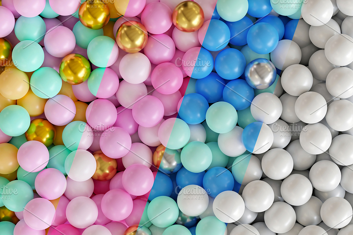 Backgrounds Set With Colored Balls, a Background Graphic by Vector beauty (Photo 2 of 6)