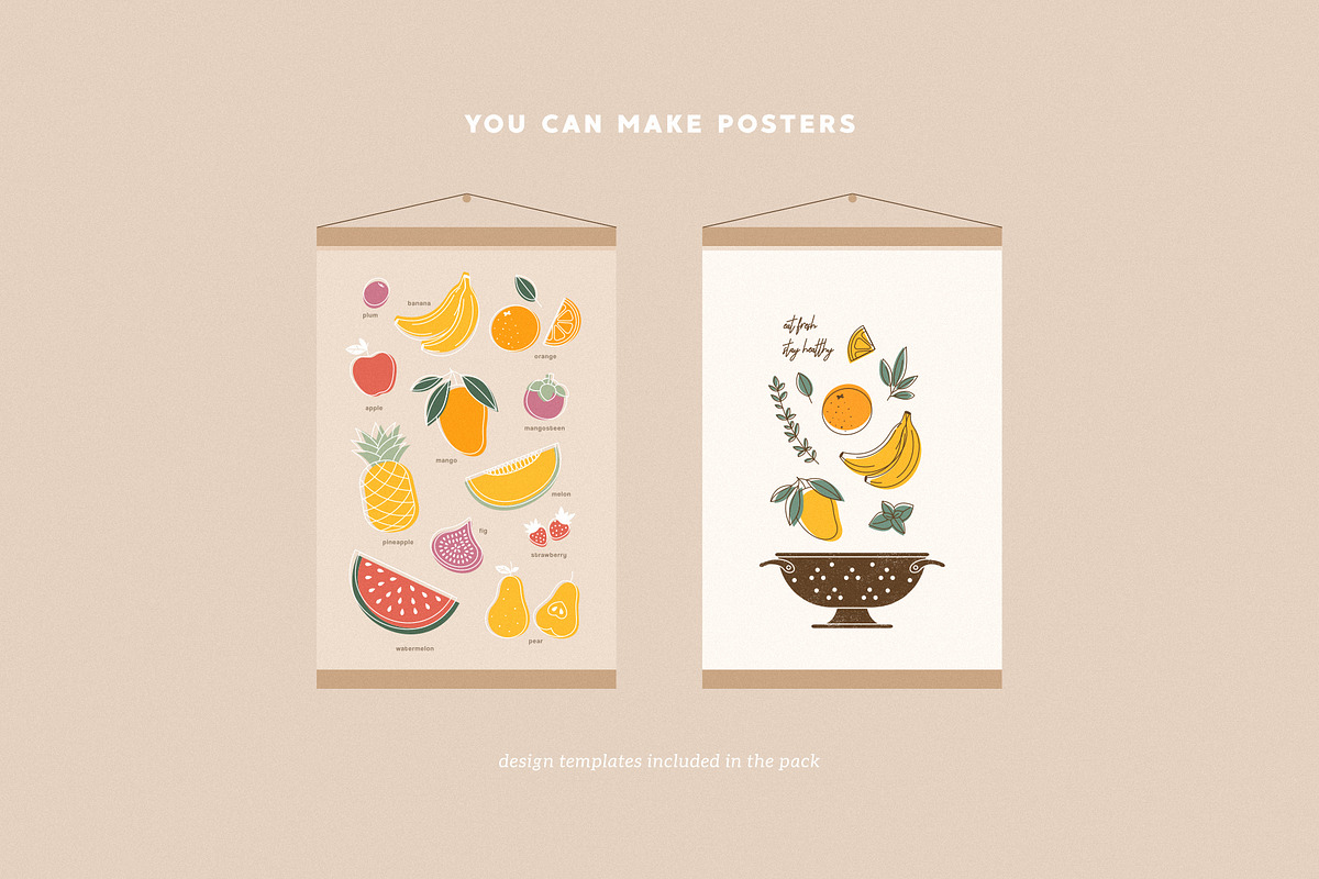 Minimalist fruits collection, a Food Illustration by adehoidar (Photo 5 of 9)