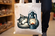 Watercolor Fall Autumn Wolf Clipart, an Illustration by Rose Art (Thumbnail 6 of 8)