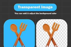 Kitchen Tools 3D Icons Set