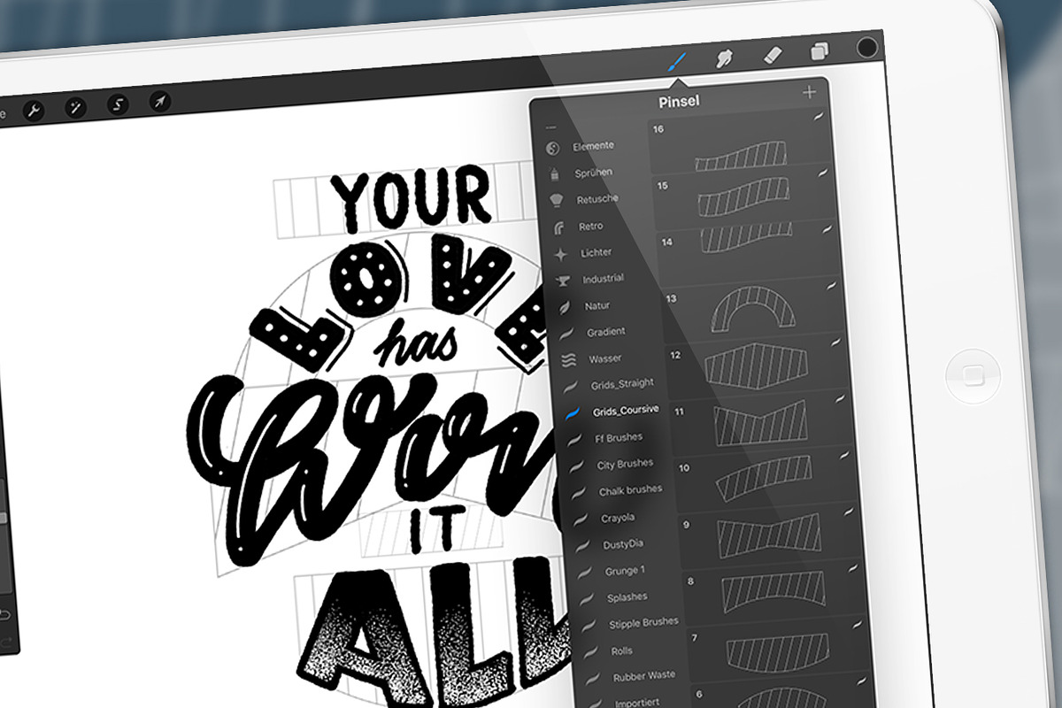 Procreate Grid Brush Brushpack, a Brush Add-On by Studio FabianFischer (Photo 3 of 6)