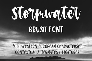 Stormwater Brush Font