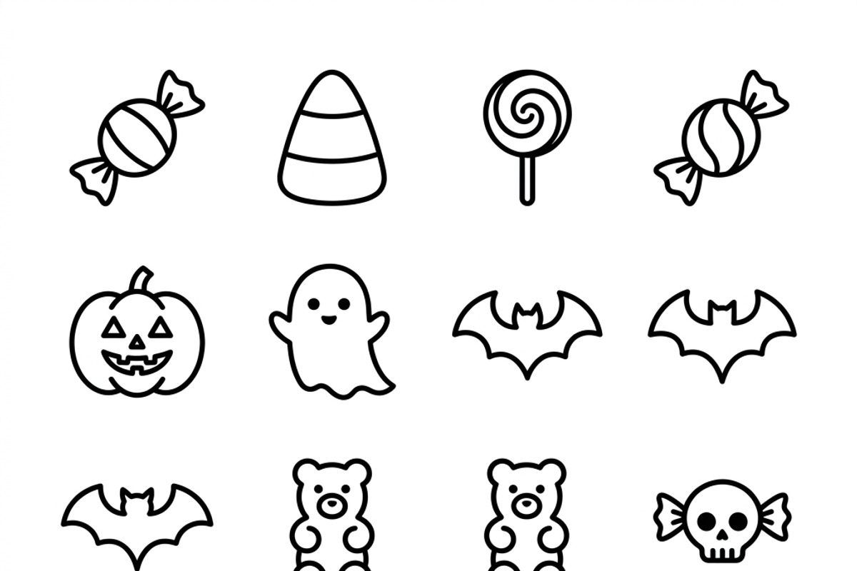 18 Minimal Halloween Party Icon Set, an Outline Icon by adenpinkstore (Photo 11 of 11)
