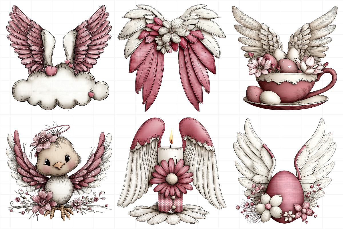 Easter Heaven Angel Wings Clipart, an Illustration by Daily.Designs (Photo 5 of 6)