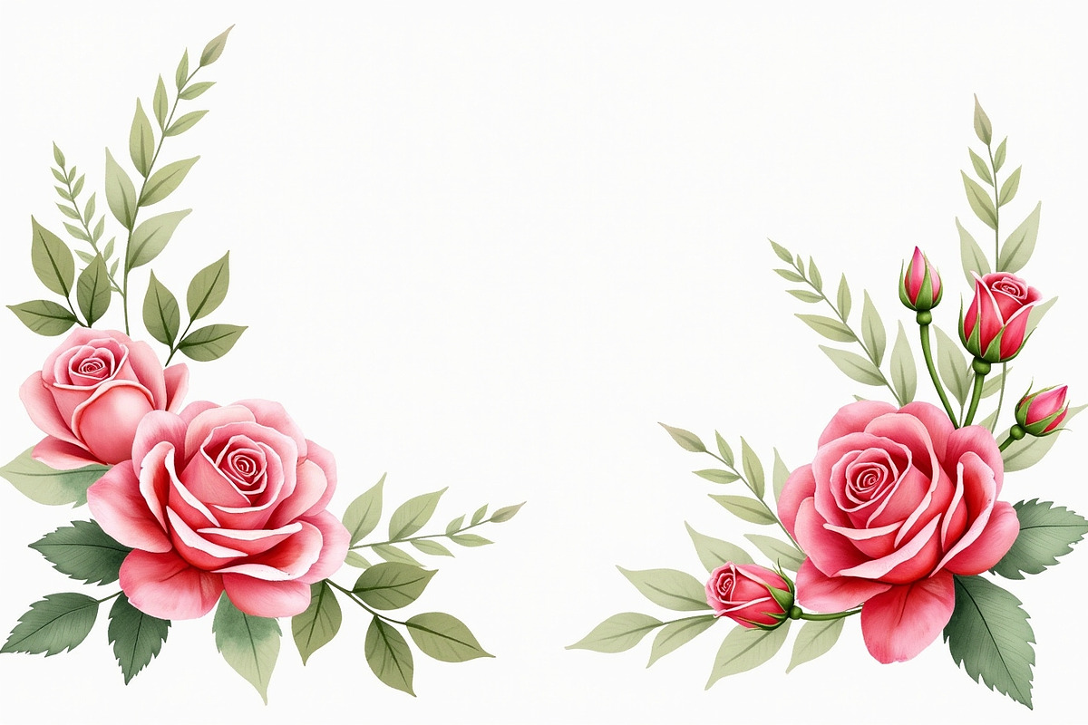 Vintage Rose Watercolor Set, an Illustration by Creativeshirt (Photo 5 of 11)