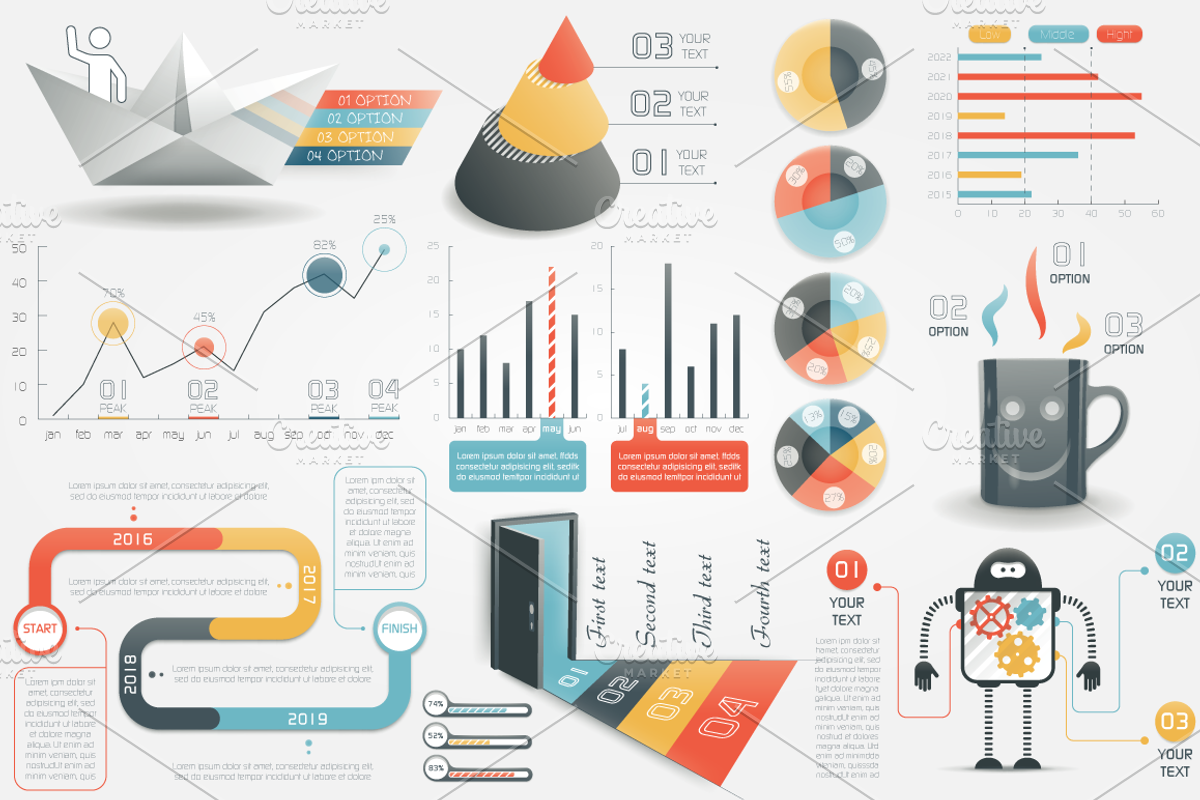 40% OFF Infographic Elements Bundle, a Presentation Template by Infographic Paradise (Photo 3 of 4)