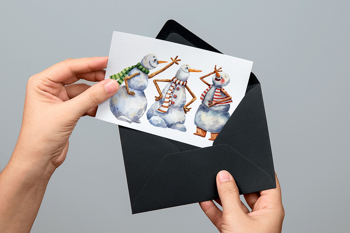 Christmas Friends - Watercolor Set, an Animal Illustration by Mashamashastu (Photo 10 of 11)