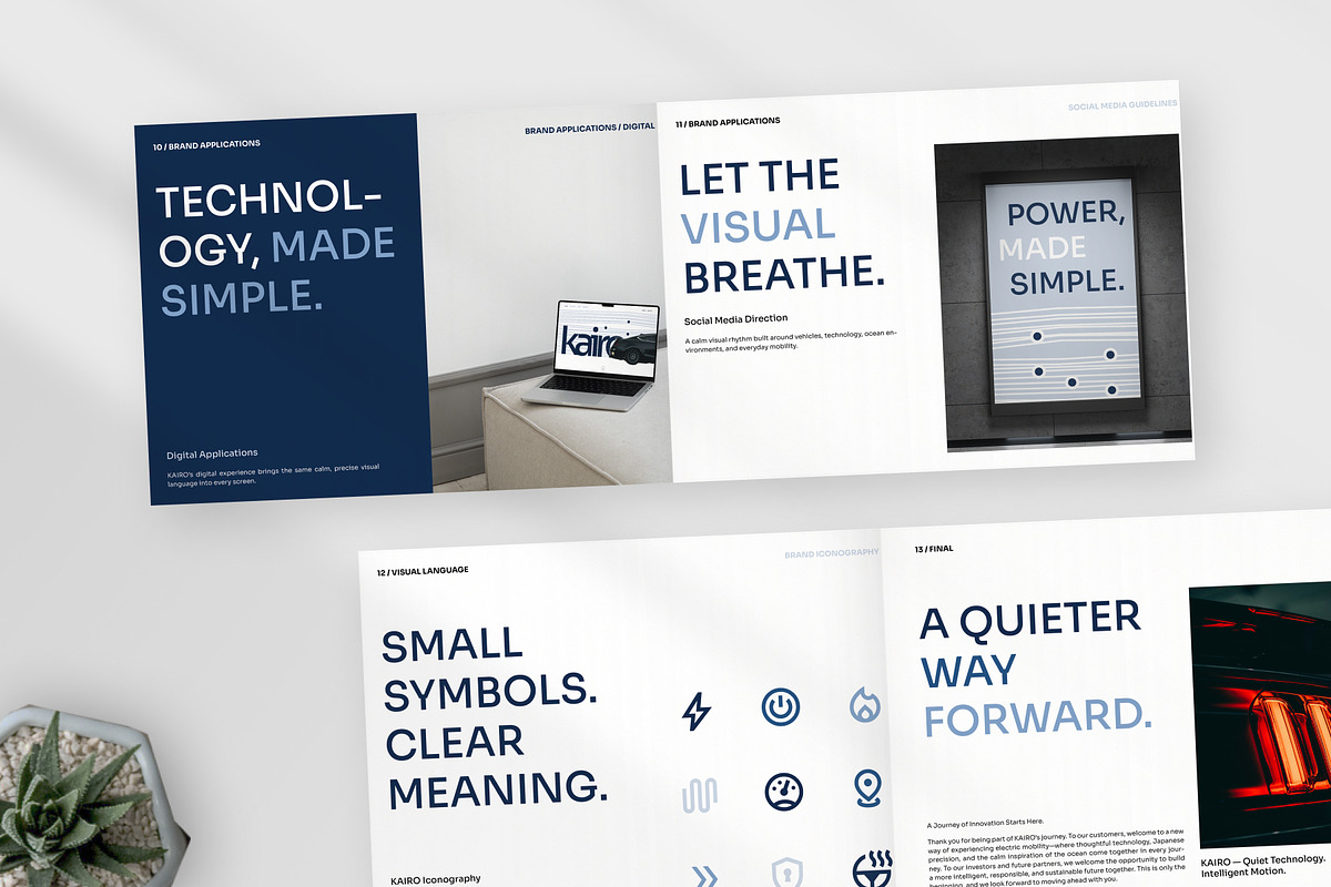 Kairo Futuristic EV Brand Guidelines, a Branding & Logo Template by trabaskriya (Photo 6 of 7)