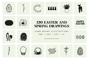 120 Spring & Easter Elements