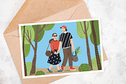 Cute couple walking in the park, a Person Illustration by Good Studio (Thumbnail 3 of 3)