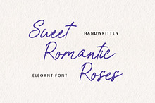 Sweet Romantic Roses Handwritten