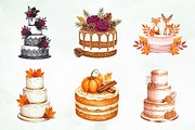 Autumn Wedding Cake PNG Clipart, an Illustration by Creative Art (Thumbnail 6 of 8)
