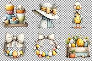 Watercolor Rustic Easter Clipart, an Illustration by Sublimation Artist (Thumbnail 4 of 7)