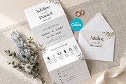 Botanical Wedding Invitation, an Invitation Template by Arslan (Thumbnail 1 of 3)
