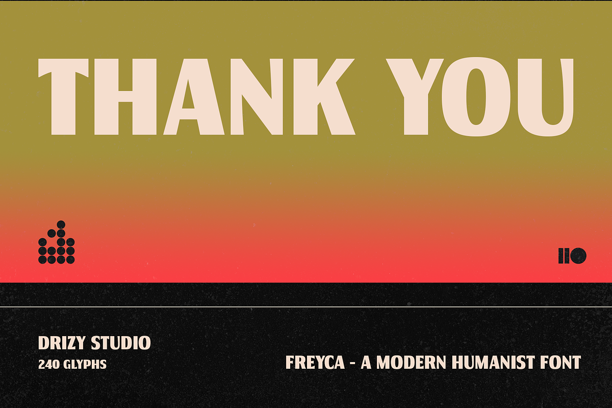 Freyca – Modern Humanist Font, a Sans Serif Font by Drizy (Photo 9 of 9)