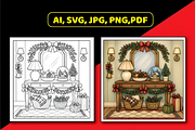 Cozy Christmas Bold Easy Coloring, a Seasonal Illustration by Design Station (Thumbnail 5 of 5)