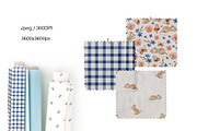 Seamless patterns cute mous, flowers, a Pattern Graphic by Pattern + watercolor (Thumbnail 3 of 13)