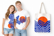 Wave and Sun. Abstract Designs, an Object Graphic by Lettering_Logo (Thumbnail 8 of 8)