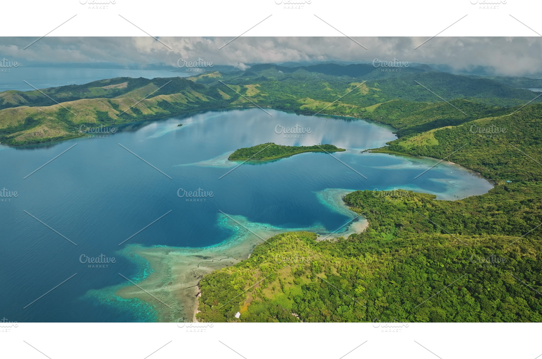 Fiji islands aerial view over, a Nature Photo by Goinyk