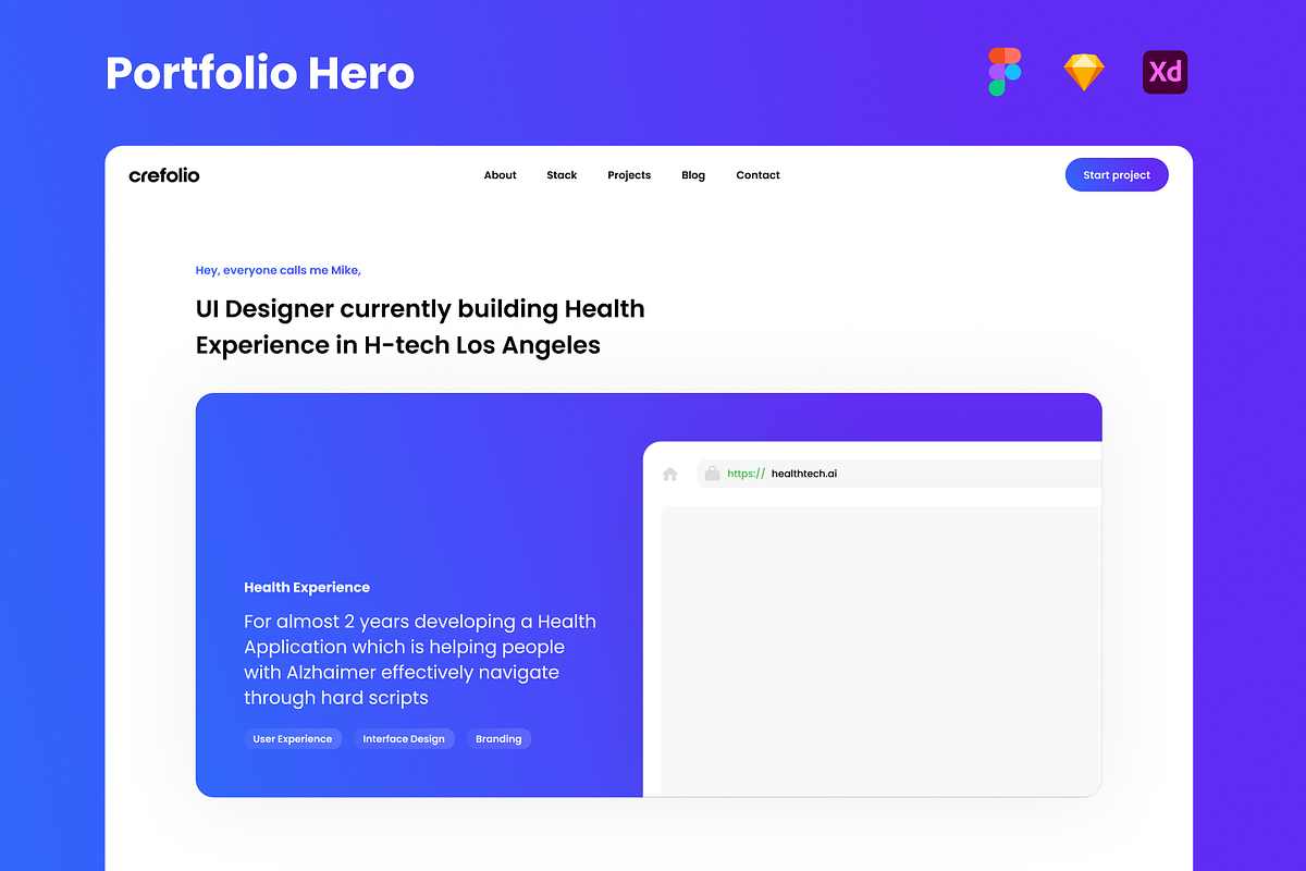 Hero (Portfolio) - Concept, a Templates & Theme by Petr Bilek (Photo 2 of 3)