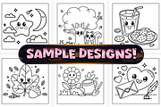 Bold Easy Cute Pairs Coloring Pages, an Object Illustration by Craftsbeefy (Thumbnail 2 of 4)