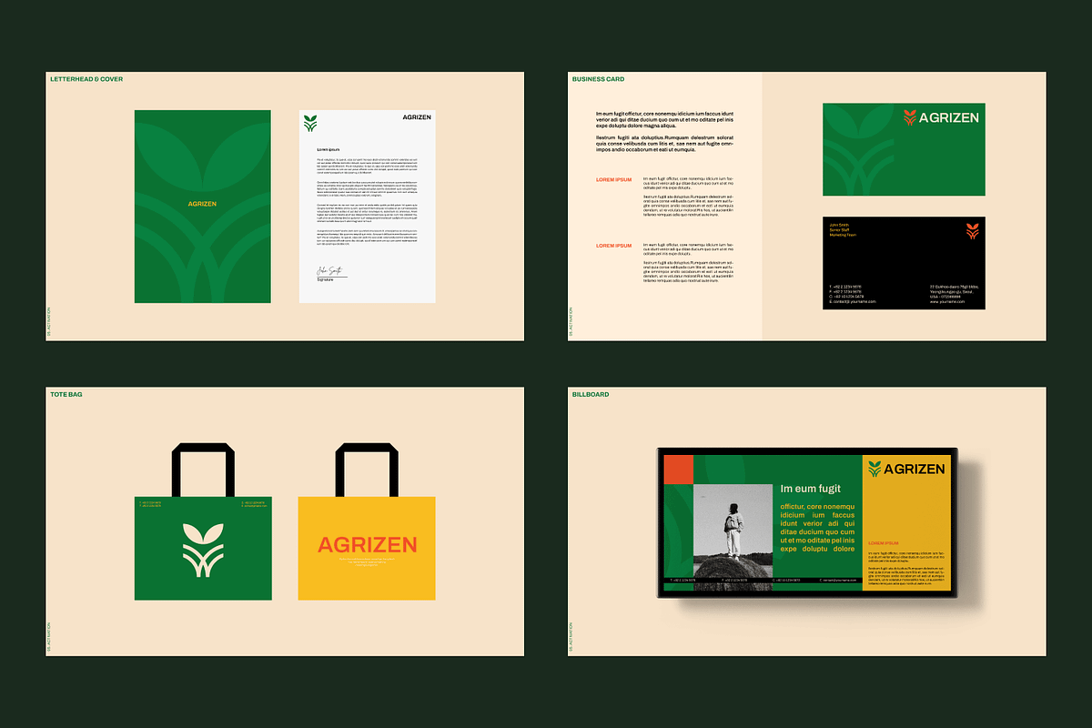 AGRIZEN | Brand Guidelines Template, a Branding & Logo Template by shaondesigns (Photo 7 of 7)