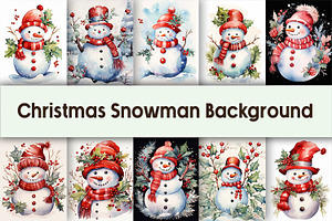 Christmas Snowman Background