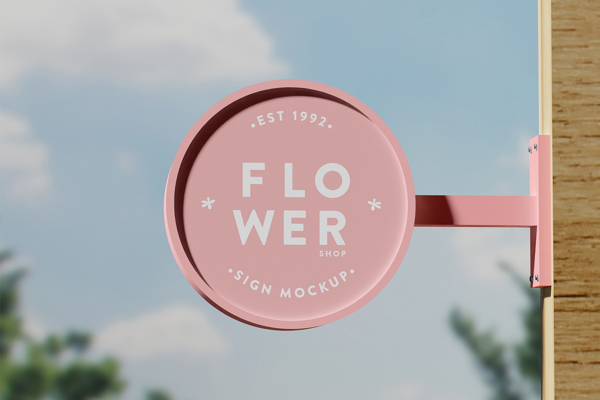 Round Metallic Logo on Wall Mockup, a Product Mockup by Xtrahive