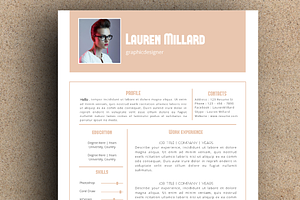 The Lauren Resume Pack