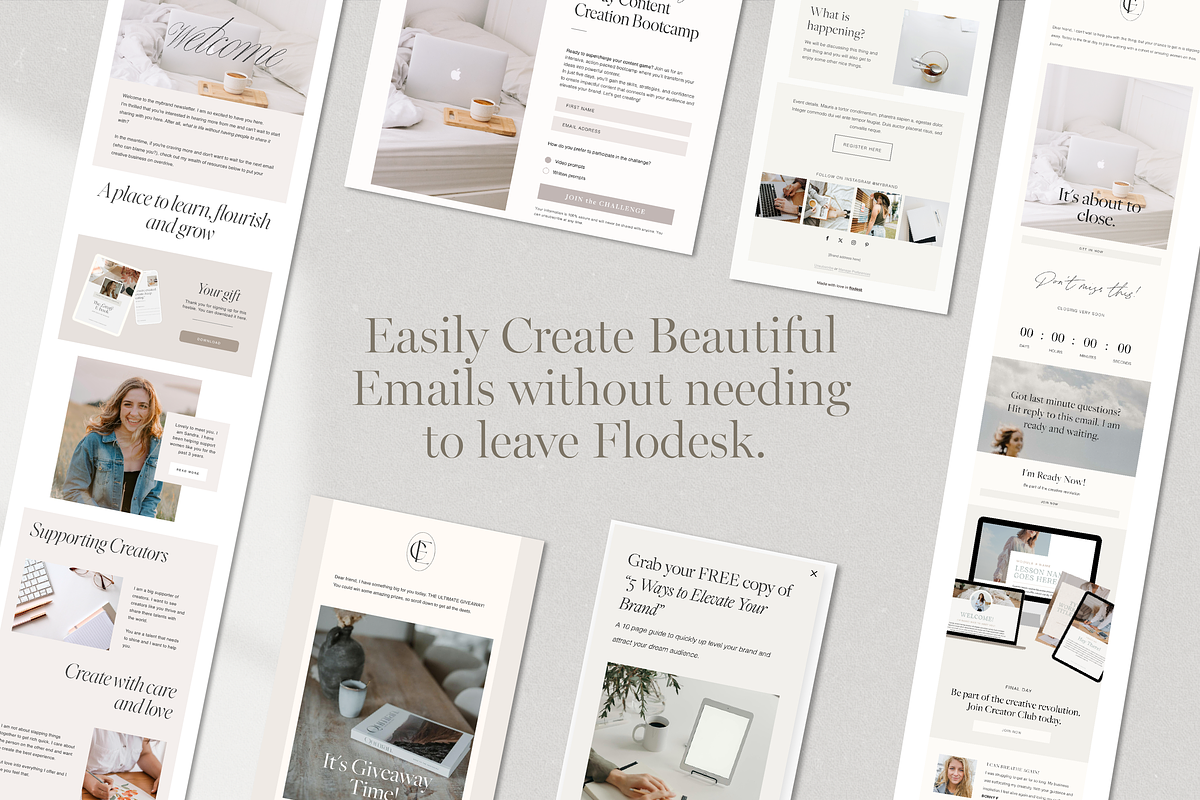 Flodesk Email Template Bundle, an Email Template by Tabitha Emma (Photo 2 of 10)