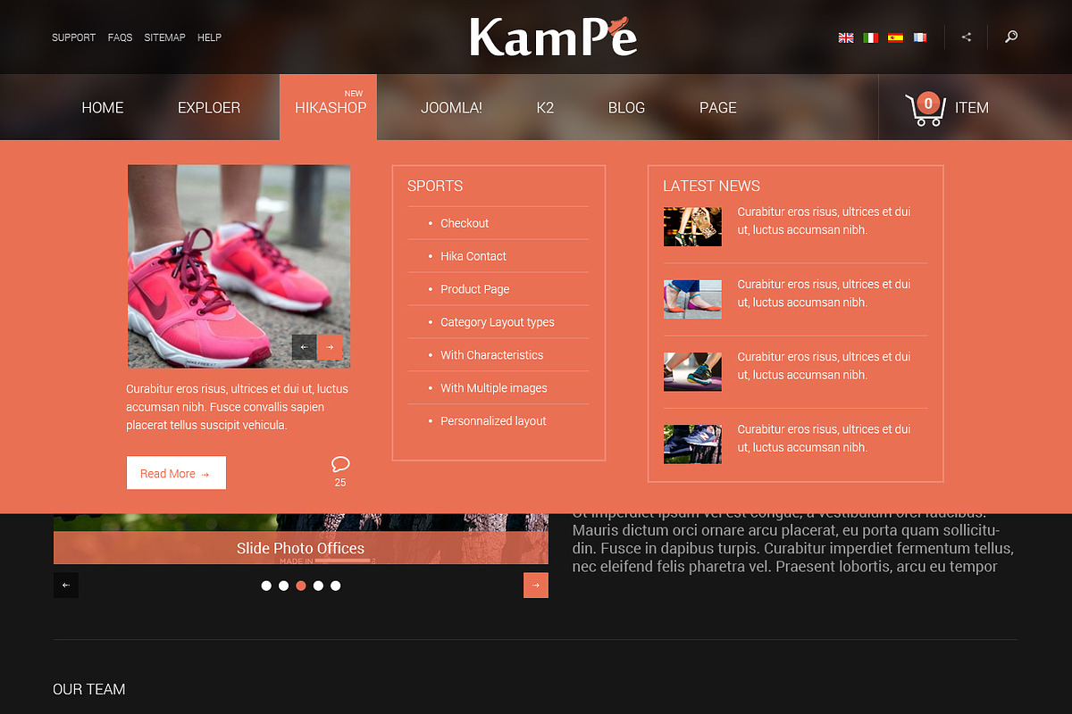 SJ Kampe with HikaShop & K2, a Websites & App Template by YouTech (Photo 5 of 5)