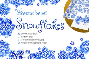 watercolor snowflake
