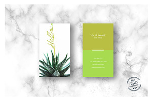 Green Natural Colors Business Card