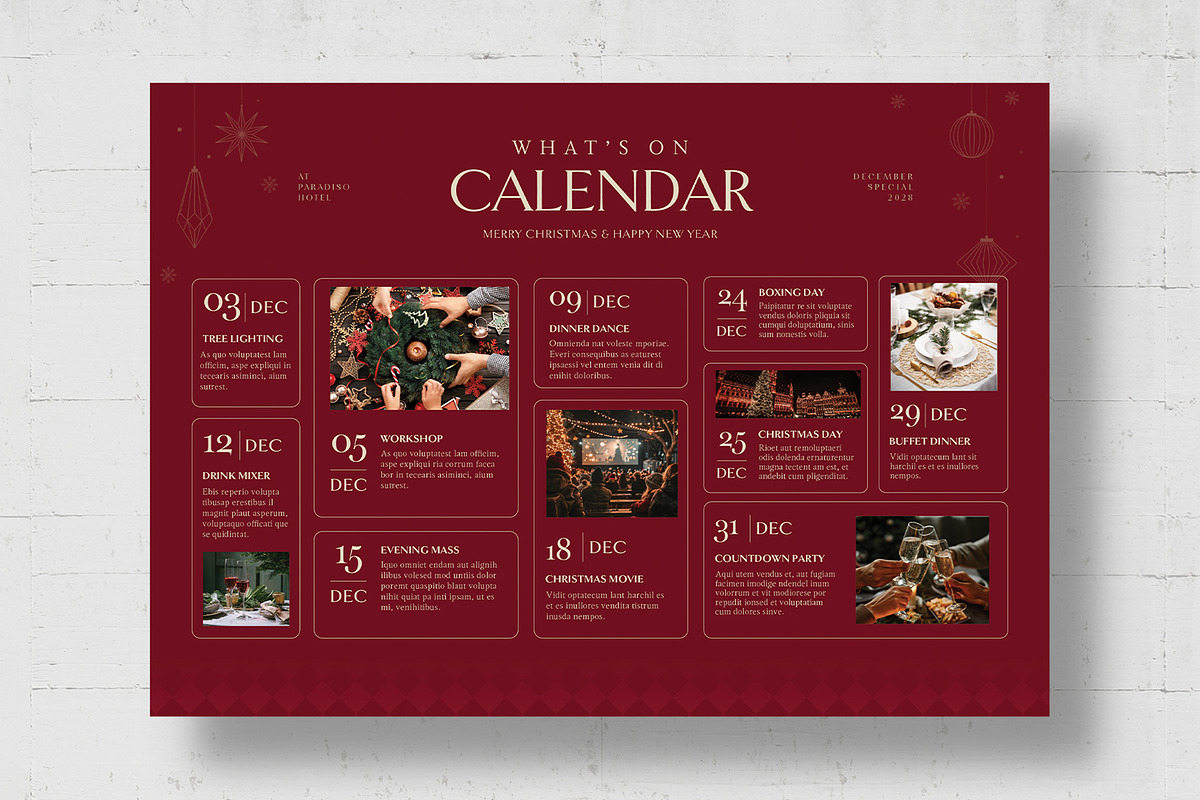 Christmas What's On Template, a Flyer Template by BrandPacks (Photo 1 of 4)