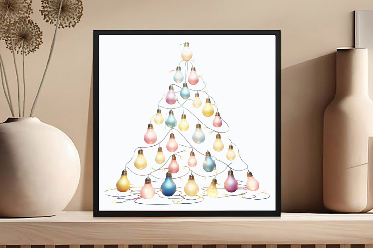 Watercolor Christmas Light PNG, an Illustration by DreamCafeArt (Photo 6 of 7)