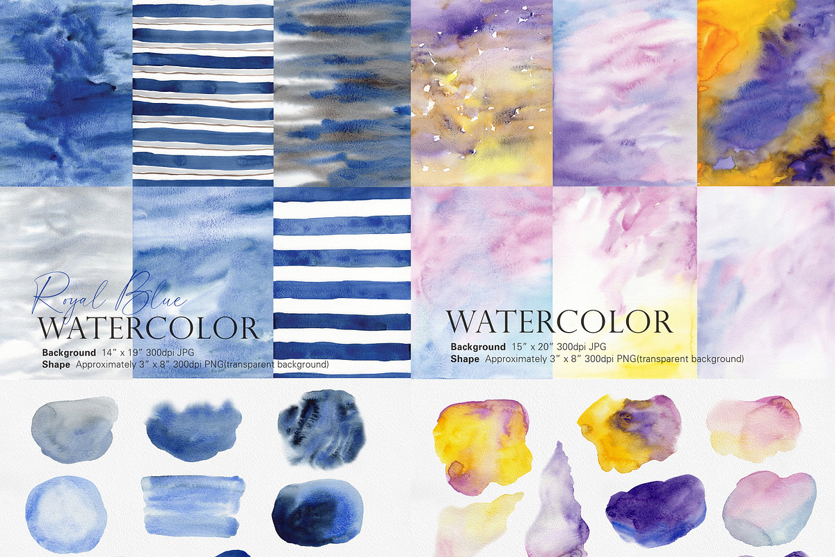 Watercolor Bundle-Background&Shape, a Texture Illustration by Beigetime (Photo 5 of 13)