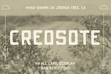 Creosote | Rugged Sans Serif Font