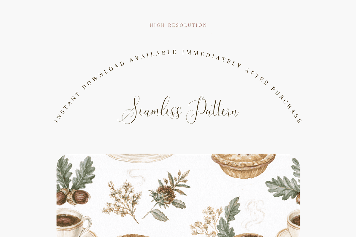 Cozy Autumn Café Seamless Pattern, a Pattern Graphic by Pati Charm Studio (Photo 2 of 6)